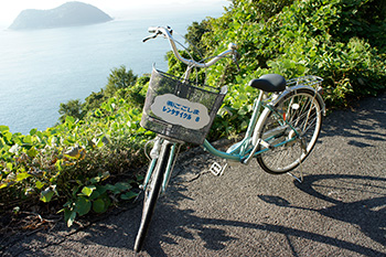 フェリーで申し込み 興居島レンタサイクルの画像