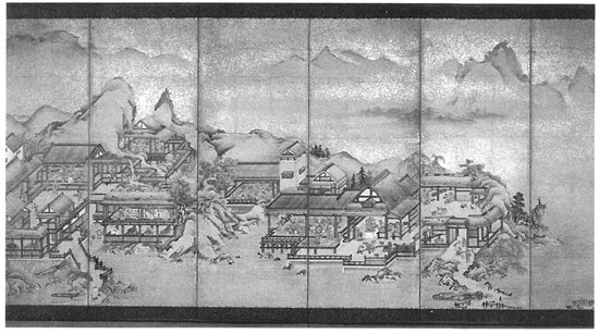 製茶風俗図屏風の画像