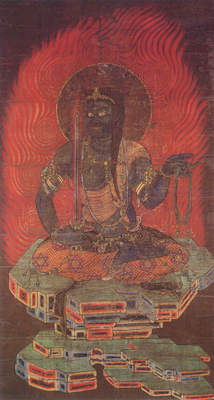 絹本著色不動明王像の画像