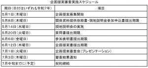 企画提案審査実施スケジュール