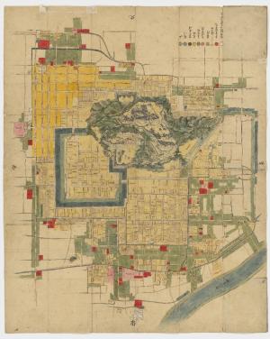 松山城下町天明図